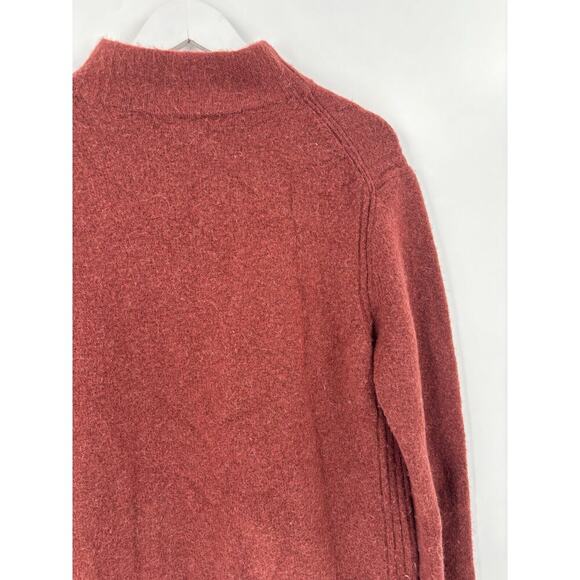 Point Sur Sweater Womens Large Red Burgundy Knit Pullover Nylon Wool Stretchy - Picture 11 of 16